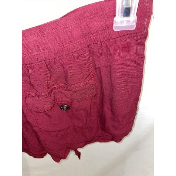 Bebop Casual Shorts Women’s Size Medium Red Zip Fly Drawstring Pockets - Picture 10 of 12